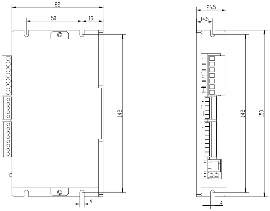Размеры двигателя