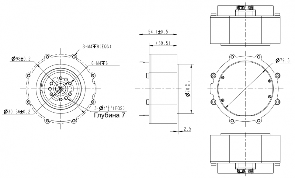 60N.m integrated QDD motor module