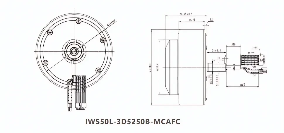 Чертеж IWS50L-3D5250B-MCAFC