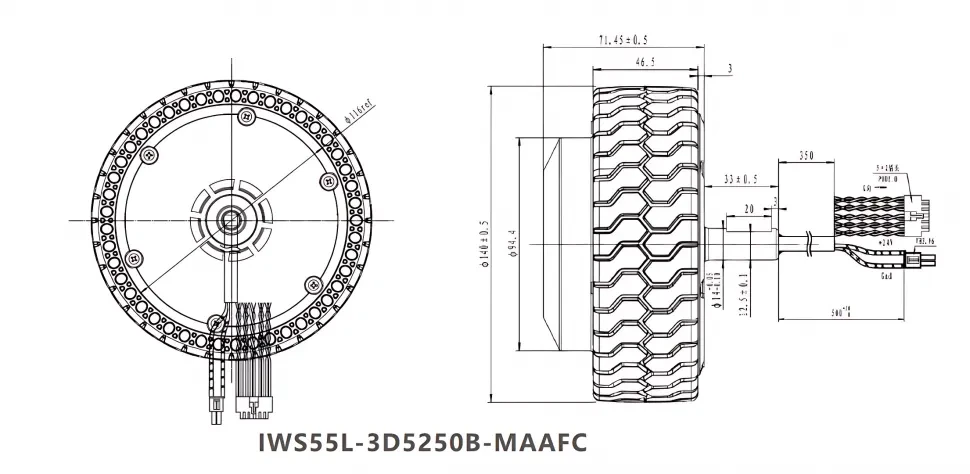 Чертеж IWS55L-3D5250B-MAAFC