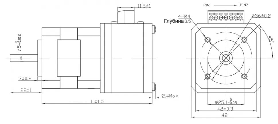 Чертеж FL42BLS-IE