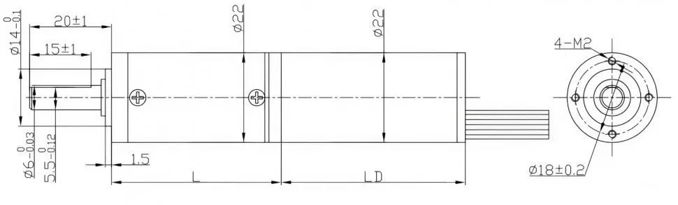 Чертеж FL22RBL-22JN10K