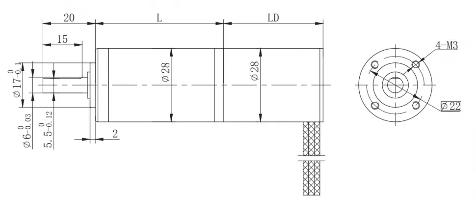 Чертеж FL28BL-28JN30K