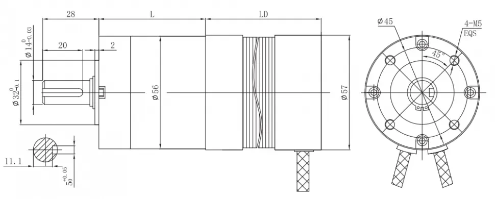 Чертеж FL57BL-56JM300K