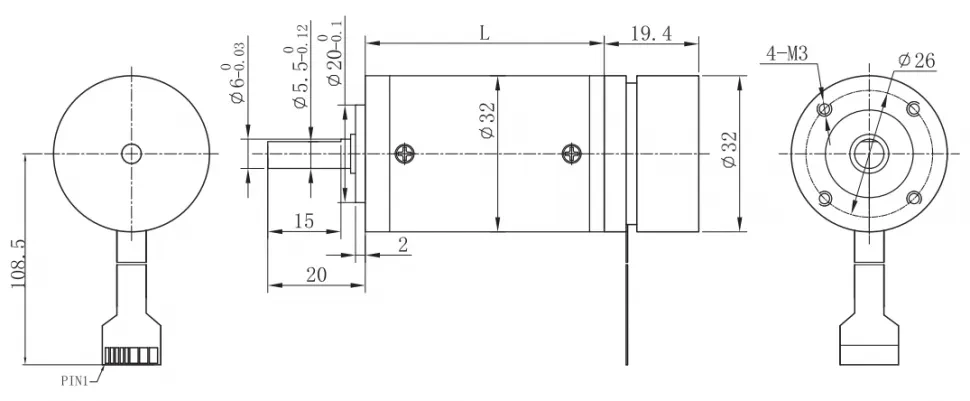 Чертеж FL32BLW18-32JM30K