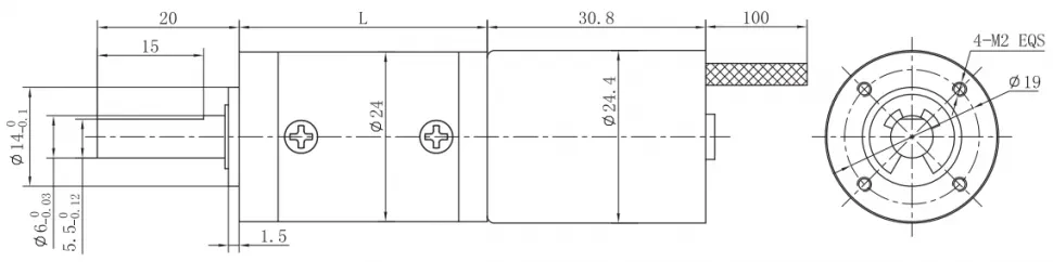 Чертеж FL24CBL30-24JN10K
