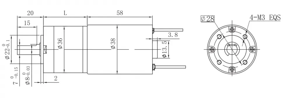 Чертеж FL38CBL-36JXF50K