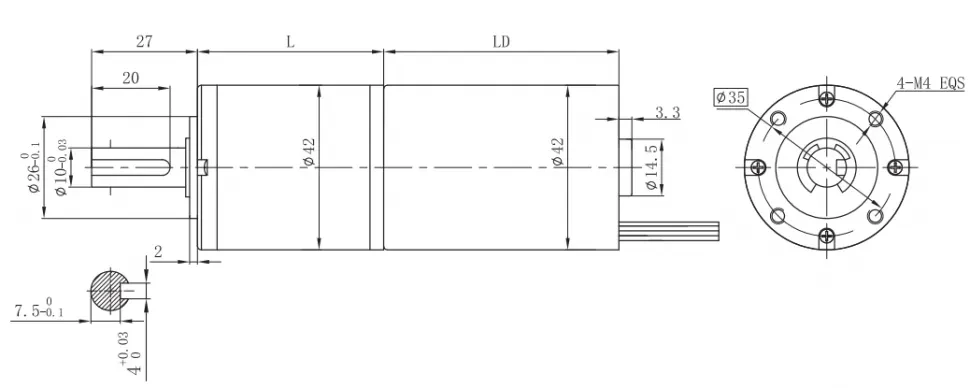 Чертеж FL42CBL-42JXF100K