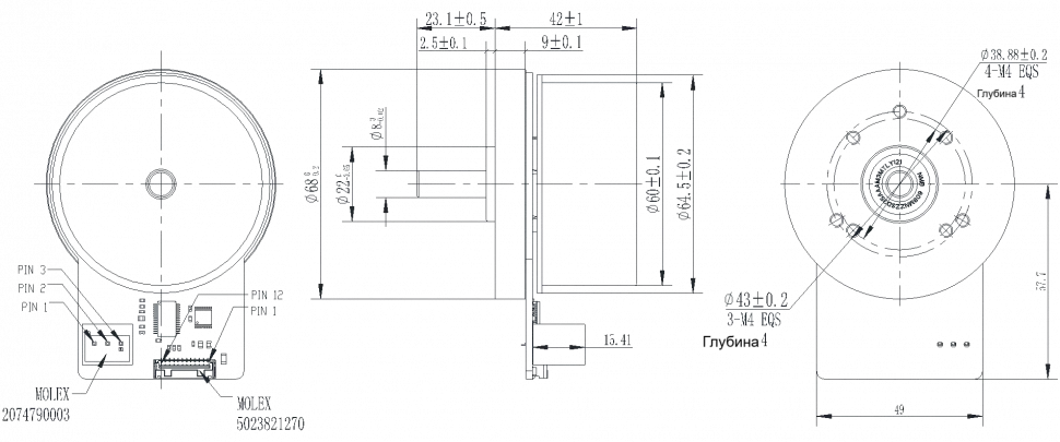 Чертеж FL60BLW42-EN