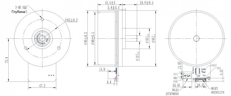 Чертеж FL90BLW42-EN
