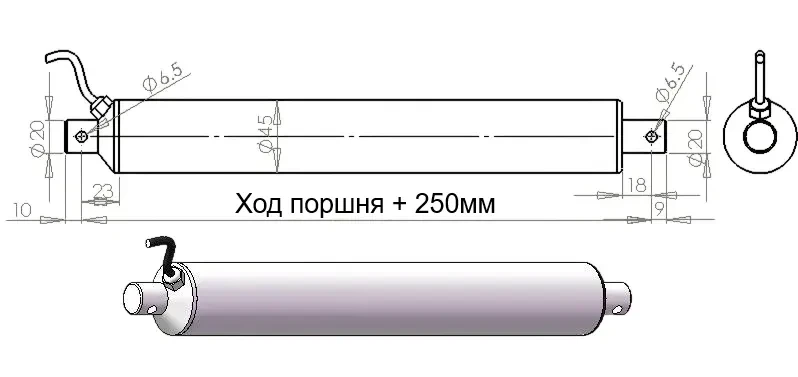 Размеры двигателя