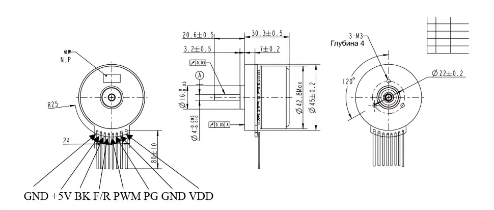Чертеж iBLD45W-H-T